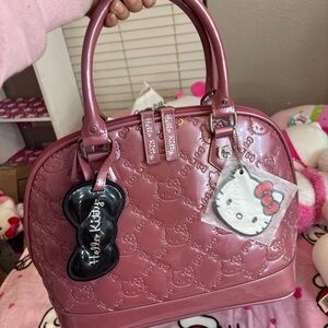 Hello Kitty Rose Pink Embossed Satchel